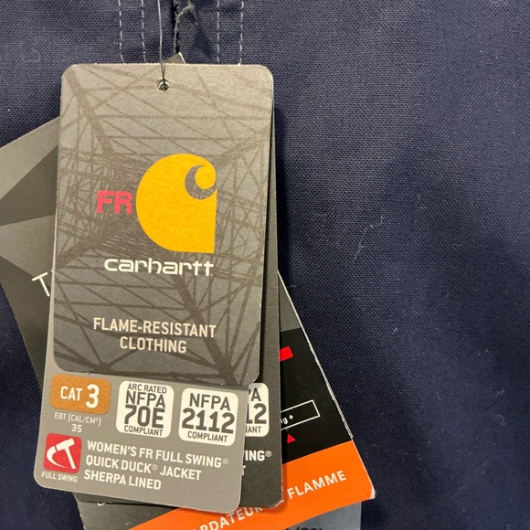 Carhartt FR Womens 2XL Full Swing Hooded Sherpa Lined Jacket Quick Duck Coat NWT - Picture 6 of 13